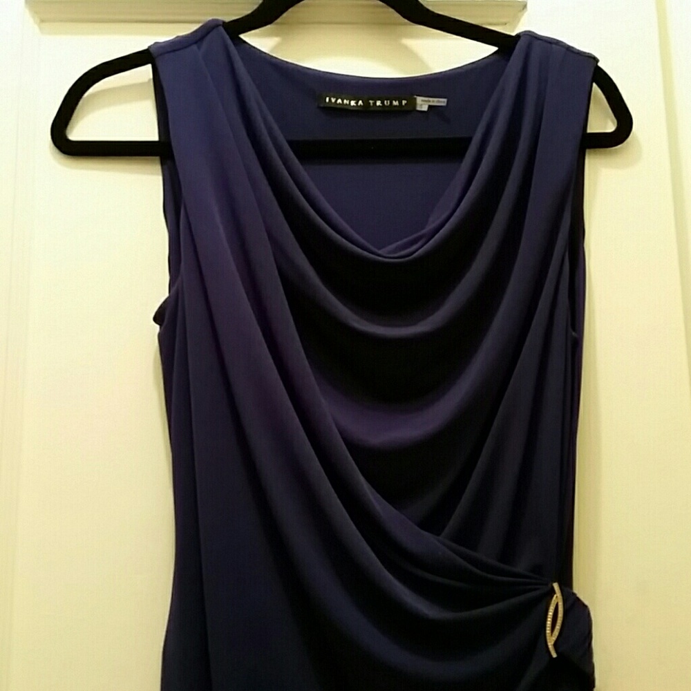 Ivanka Trump Blue Sleeveless Dress